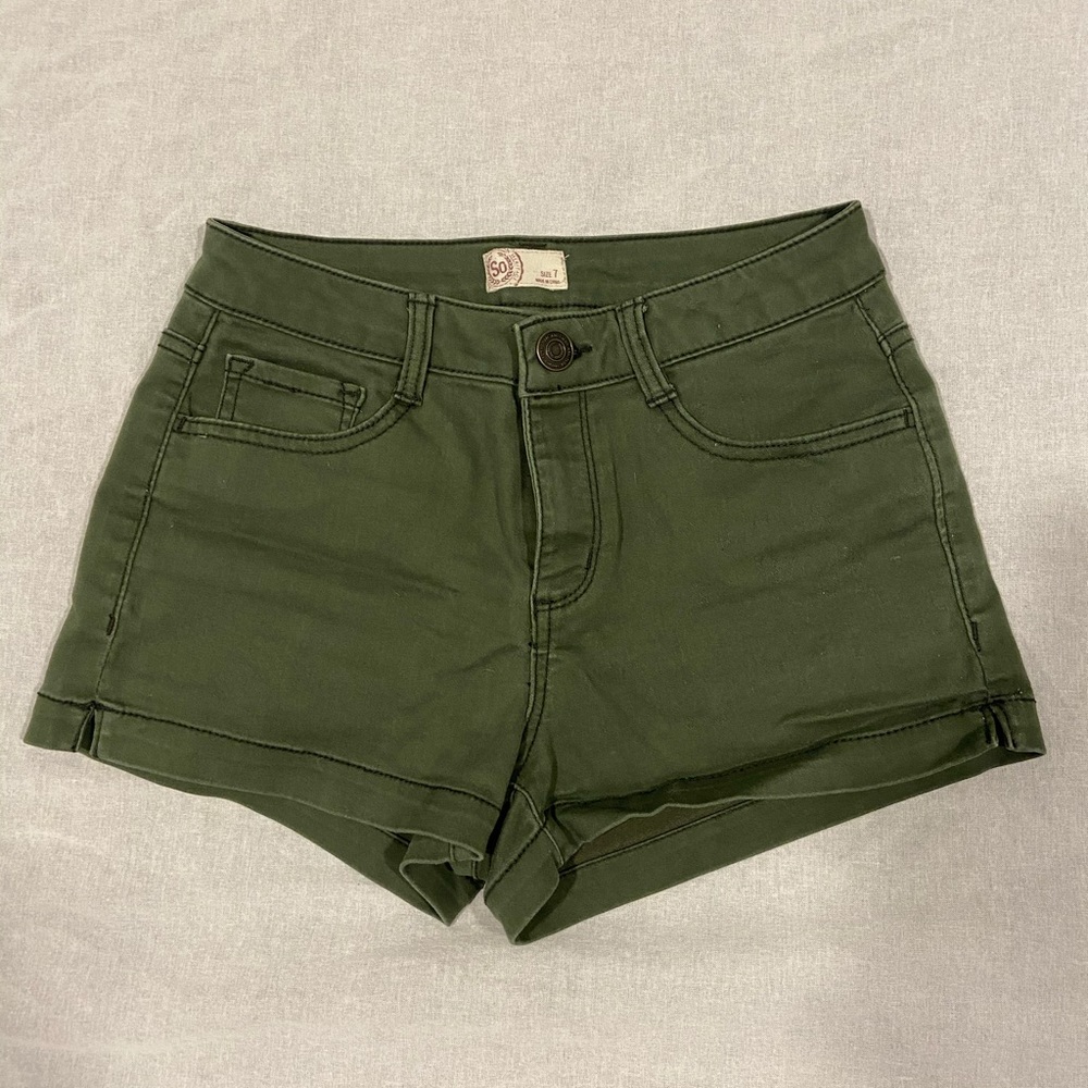Olive green shorts